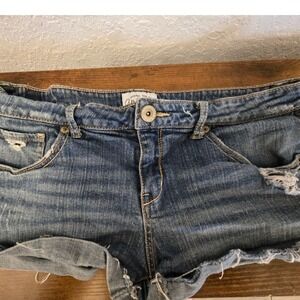 Aeropostale Denim Cutoff Shorts Distressed Blue Kids Size 11 12